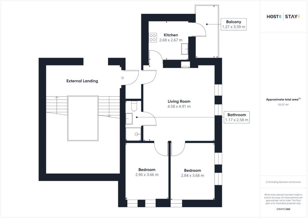 Host & - Boutique Balcony Apartment *